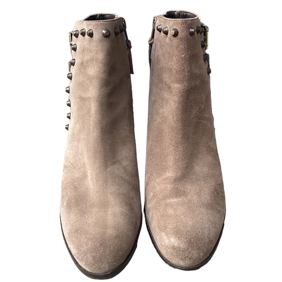 Stuart Weitzman Kickstart Studded Suede Ankle Boot, Neutral - Picture 7 of 13